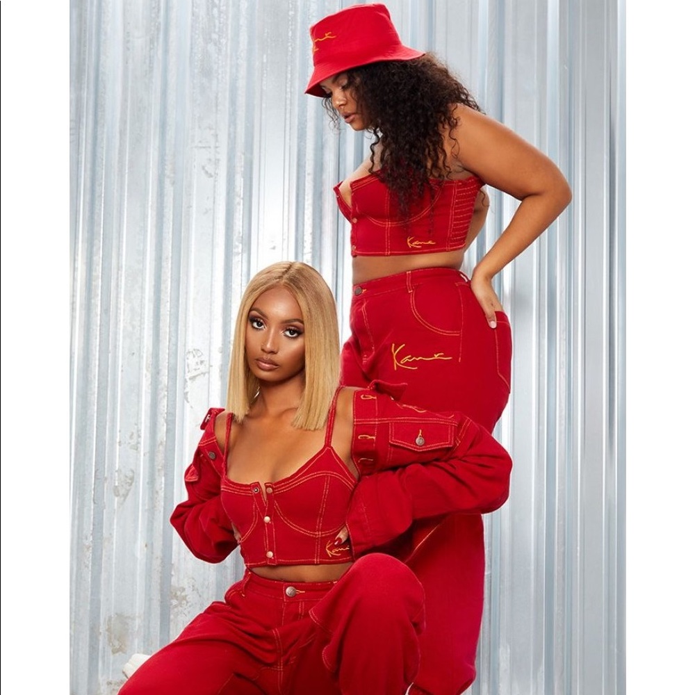 Pretty little thing KARL KANI RED BRALET